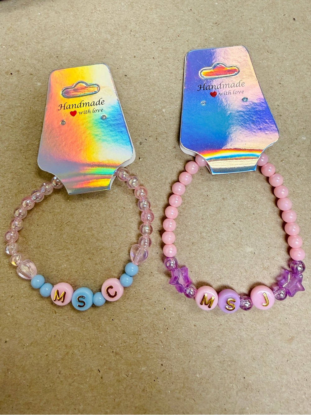 🪸 5 for $10 🪸 Teacher Name Initial Beaded Bracelets - Picture 2 of 8